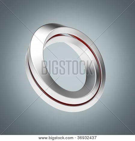 파란색 배경에 무한대 기호
