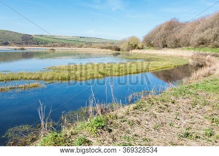 Views Of Cucmere River Near Seaford And Eastbourne, East Sussex, From Friston Forest, Beautiful Refl