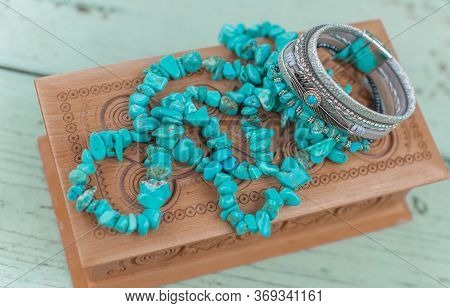 Boho natural accessorize. Women's Bohemian fashionable details