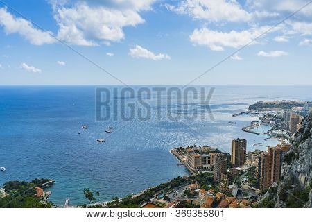 Larvotto, District Of Monaco, Top View. Panorama