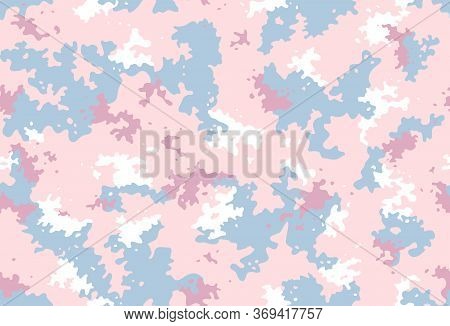Camouflage Seamless Pattern In Delicate Colors For Printing On Fabrics For Childrens And Sportswear