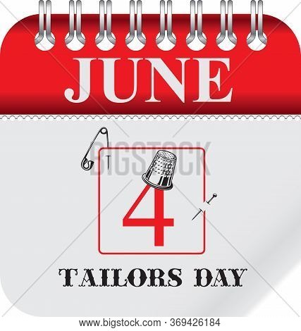 Calendar With Perforation For Changing Dates - June Tailors Day