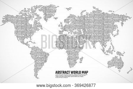 Map Abstract Dots Abstract Dotted World Vector & Photo (Free Trial) | Bigstock