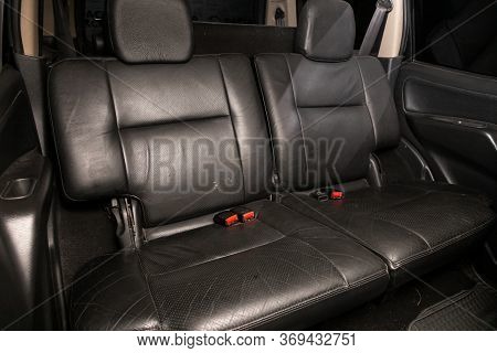 Novosibirsk/ Russia - March 31, 2020: Nissan Terrano, Comfort Car Inside. Clean Car Interior: Black 