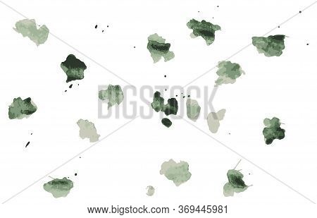Set Of Difrent Colours Blots And Ink Splashes