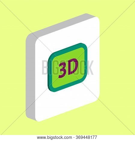 Three Dimensional, 3d Simple Vector Icon. Illustration Symbol Design Template For Web Mobile Ui Elem