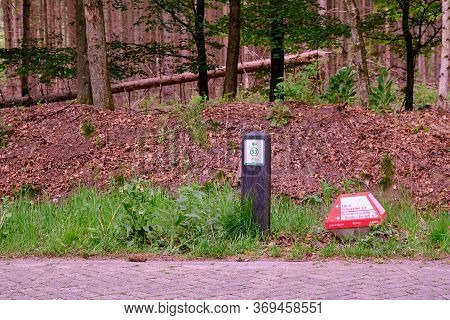 Borger, Drenthe-the Netherlands-may15,2020:dutch Bicycle Routes Junction Signs On The Countryside Of