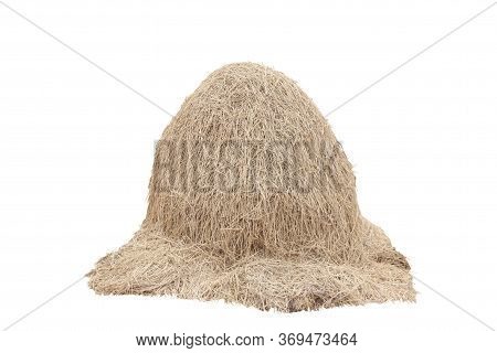 A Pile Of Hay Isolated On White Background Included Clipping Path.