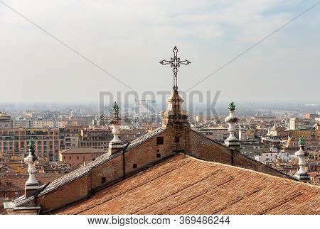 Cityscape Of Bologna Seen From The Bell Tower Of The Metropolitan Cathedral Of San Pietro (910 - Xvi