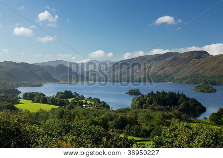 Derwent Water fra Castlehead synspunkt