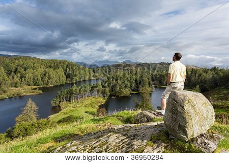 Vista sopra Tarn Hows In inglese Lake District