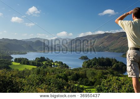 Derwent Water fra Castlehead synspunkt