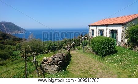 San Andres De Teixido, Galicia, Spain, May 2018: Landscape And Architecture View Of This Coastal Cit