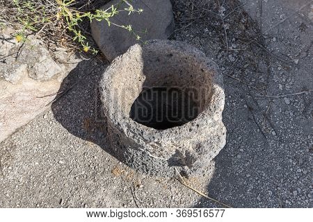Remains Of A Toilet In A Living Room In Ruins Of The Greek - Roman City Of The 3rd Century Bc - The 