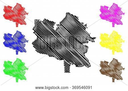 Lviv City (ukraine) Map Vector Illustration, Scribble Sketch City Of Lviv Map