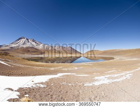 Landscape. Miñiques Lagoon. San Pedro De Atacama, North Of Chile