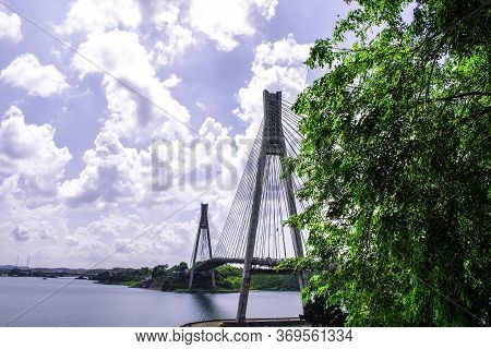 Barelang Bridge, Batam Indonesia - Nov 30, 2018, Beautiful Landmark And Tourist Attraction Palce In 