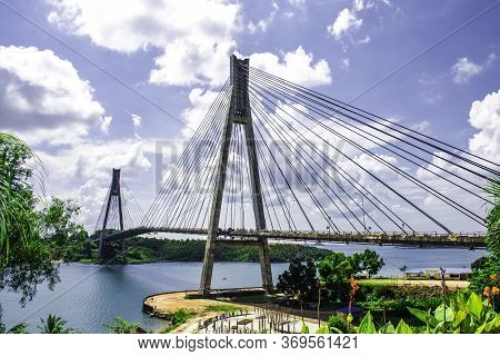 Barelang Bridge, Batam Indonesia - Nov 30, 2018, Beautiful Landmark And Tourist Attraction Palce In 