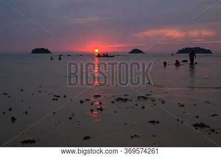 Koh Chang, Thailand - January, 2013: Sunset On The Koh Chang Island