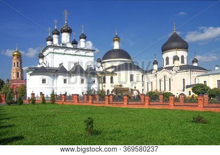 Village Novyy Byt, Chekhov District, Russia - September, 2019: The Monastery Of The Ascension Of Dav