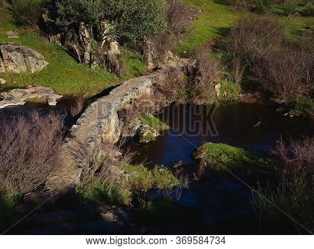 Old Granite Stone Walkway Bridge