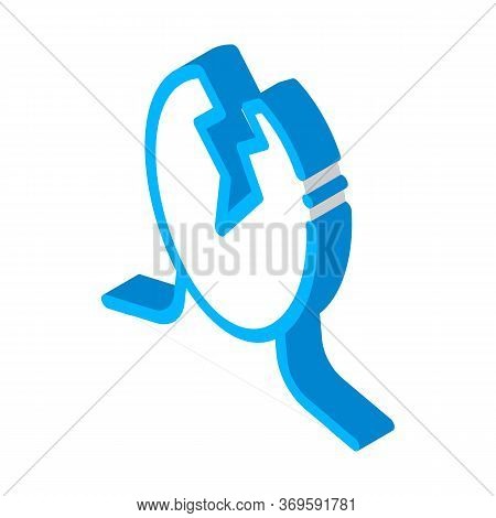 Head Split Pain Man Silhouette Headache Vector Isometric Sign. Color Isolated Symbol Illustration