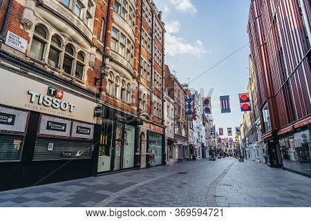 London / Uk - 05/23/2020: London's Busy Area, Popular Destination Empty As People Self Isolate Durin