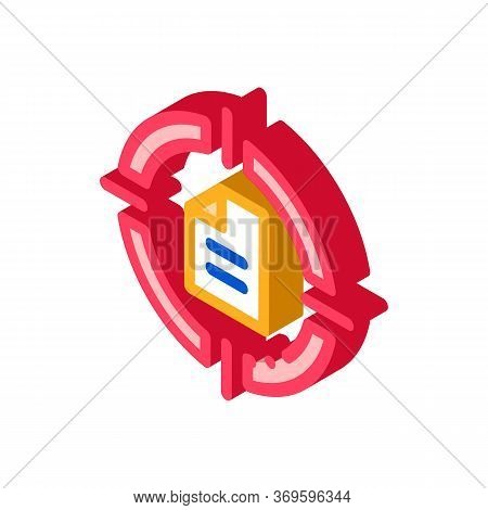 New Goal-new Contract Icon Vector. Isometric New Goal-new Contract Sign. Color Isolated Symbol Illus