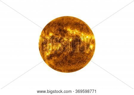 Sun Star In The Starry Sky Of Solar System In Space. This Image Elements Furnished By Nasa.