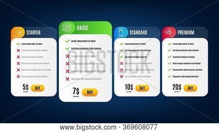 Graph Chart, Touchscreen Gesture And Edit User Line Icons Set. Pricing Table, Subscription Plan. Art