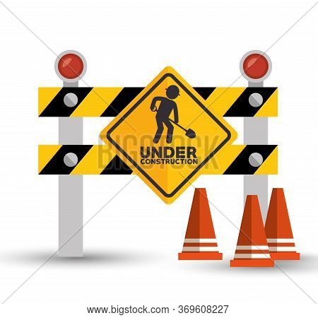 Under Construction Set Icons Design Vector Illustration Eps 10