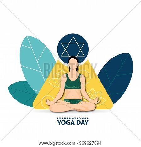 21 June-international Yoga Day,yoga Body Posture, Vector Illustration - Vector