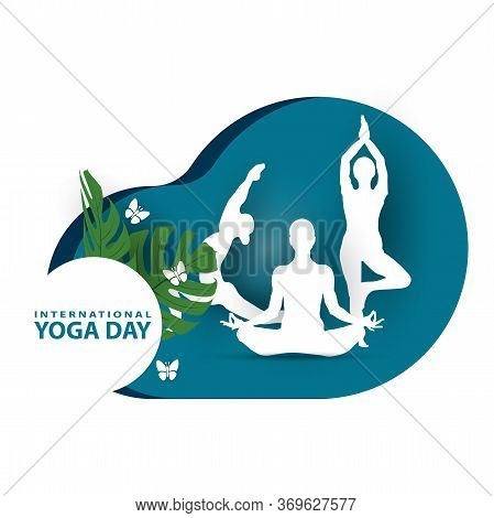 21 June-international Yoga Day,yoga Body Posture, Vector Illustration - Vector