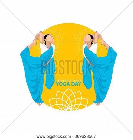 21 June-international Yoga Day,yoga Body Posture, Vector Illustration - Vector