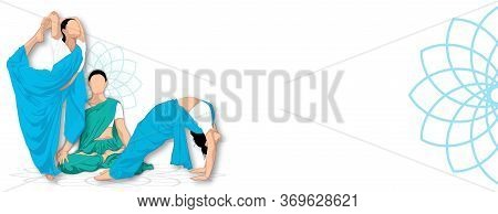21 June-international Yoga Day,yoga Body Posture, Vector Illustration - Vector