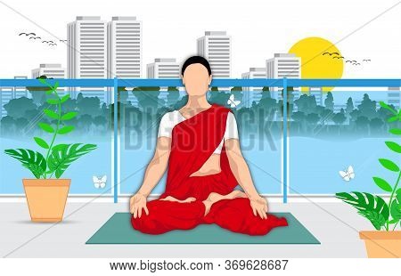 21 June-international Yoga Day,yoga Body Posture, Vector Illustration - Vector