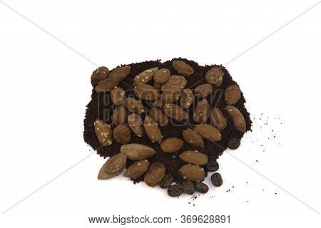 Dry Fruits Flavor In A White Background