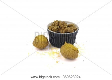 Dry Fruits Flavor In A White Background