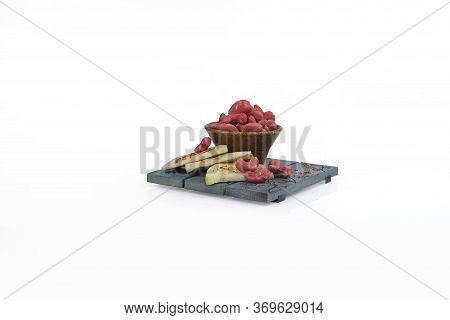 Dry Fruits Flavor In A White Background