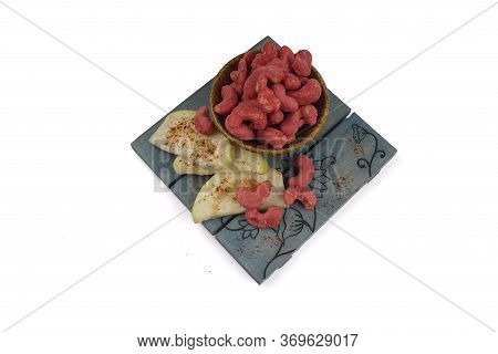 Dry Fruits Flavor In A White Background