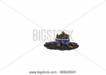 Dry Fruits Flavor In A White Background
