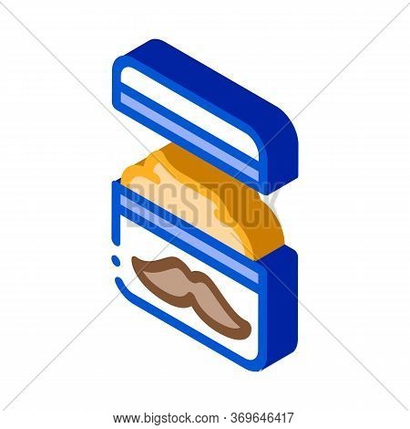 Shaving Cream Container Icon Vector. Isometric Shaving Cream Container Sign. Color Isolated Symbol I