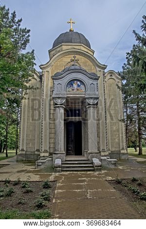 Becej, Chapel Of St. George In Fantast Castle, Serbia May 19, 2020. View And Entrance To The Chapel 