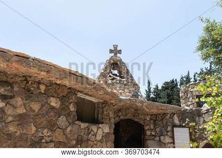 Hararit, Israel, May 30, 2020 : The Bell Tower Over The Entrance To The Monastery Of Lavra Netofa Ne