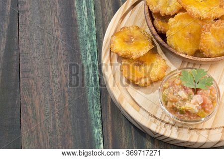 Patacón Fried Flattened Pieces Of Green Plantain (tostón, Tachino)