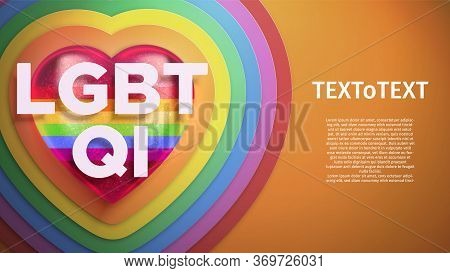 Horizontal Banner, Vector Illustration About Lgbtqi Movement.