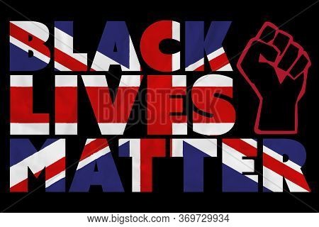 A Black Lives Matter (#blm) Graphic Illustration For Use As Poster To Raise Awareness About Racial I
