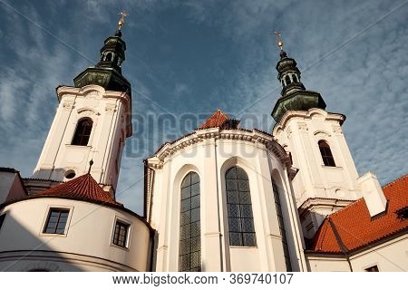 Strahov Monastery In Prague, A Monument Of Czech Architecture. The Oldest Monastery Is The Order Of 