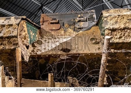 Bovington.dorset.united Kingdom.february 9th 2020.a World War One Tank Is On Display At The Tank Mus