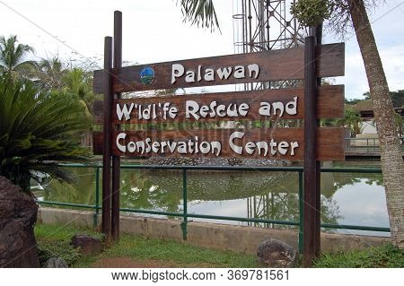 Palawan, Ph - Nov 28 - Palawan Wildlife Rescue And Conservation Center Sign On November 28, 2009 In 